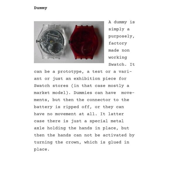 Swatch Watch DIA ANIMADO GK269 Dummy Prototype - Picture 4 of 4